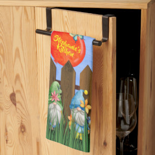 Garden Gnomes, Fun Colorful Kitchen Towels