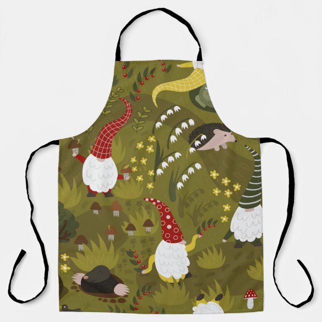 Garden Gnomes: Humorous Flora Fauna. Apron (Front)