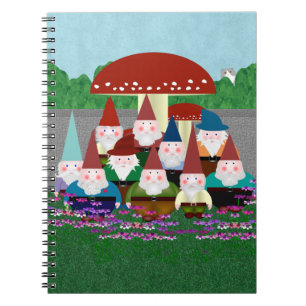 Garden Gnomes Spiral Notebook
