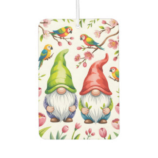 Garden Gnomes with Tropical Parrots  Air Freshener