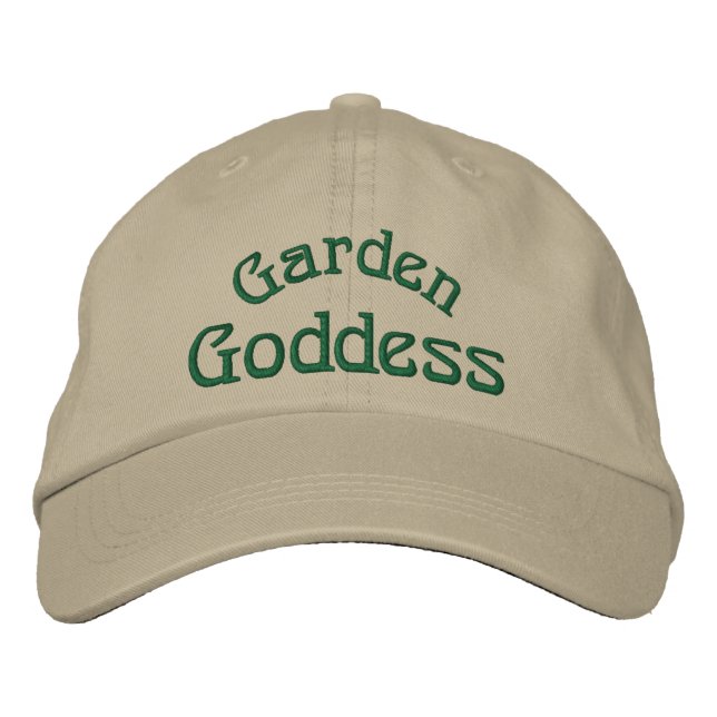 Garden Goddess  Embroidered Baseball Cap (Front)
