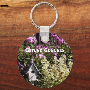 Garden Goddess Flower Garden Cute  Keychain