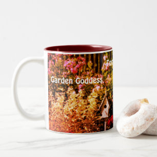 Garden Goddess Flower Garden Personalized Two-Tone Coffee Mug