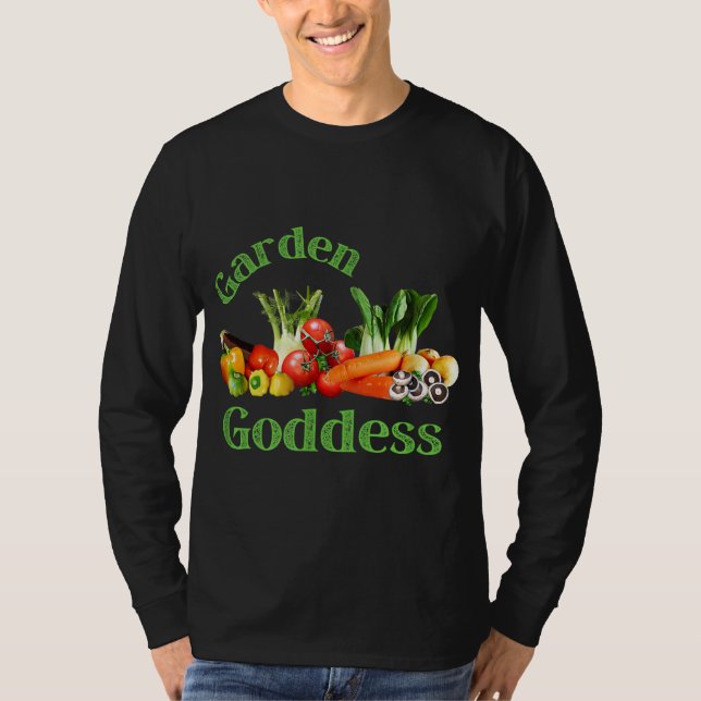 Garden Goddess Organic Fruit & Vegetable Gardeners T-Shirt (Front)
