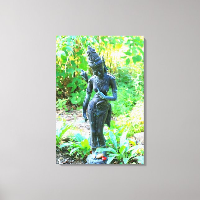 garden goddess wrapped canvas print (Front)