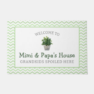 Garden Grandkids Spoiled Here Grandparents Doormat