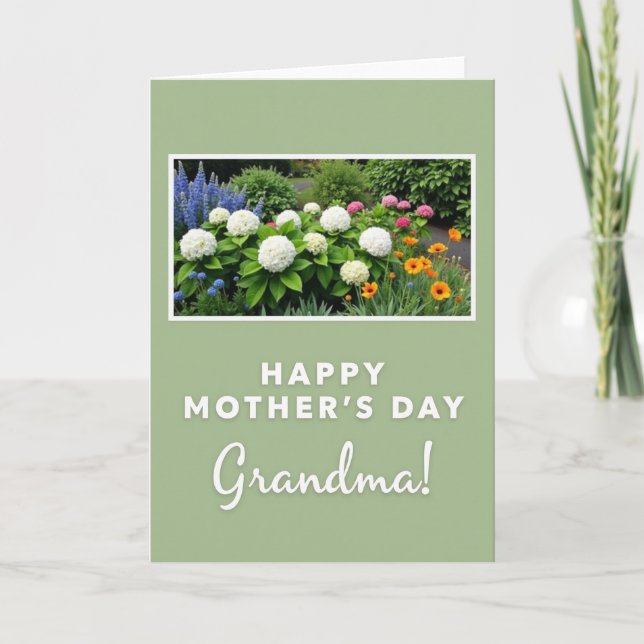 Garden Grandma Mothers Day Card (Front)
