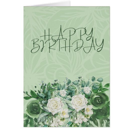 Garden Green Blooms Cards (Front)