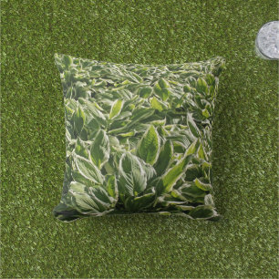 Garden Green Leaf Cute Father's Day Plant Dad Gift Outdoor Pillow