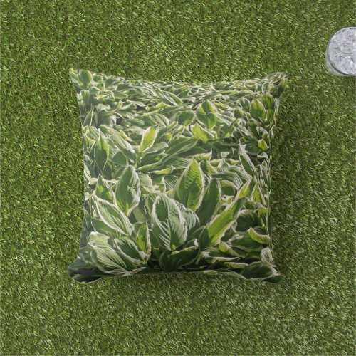 Garden Green Leaf Cute Fathers Day Plant Dad Gift Outdoor Pillow