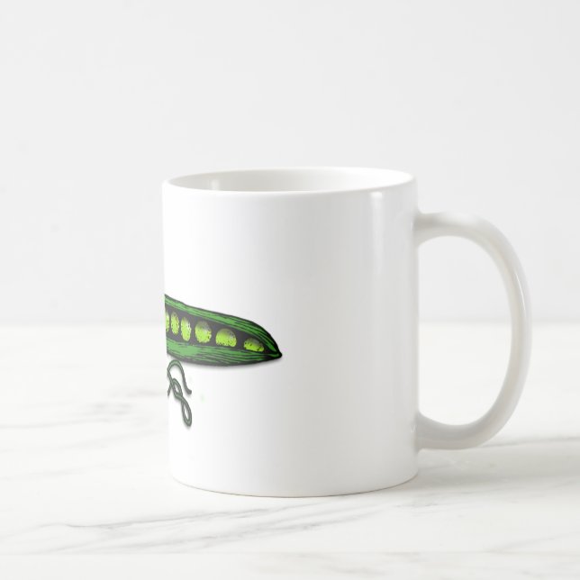 Garden Green Pea Pods Coffee Mug (Right)