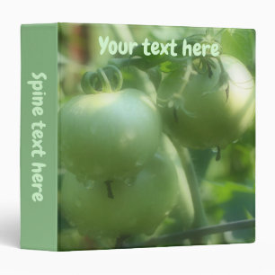 Garden Green Tomatoes Nature Personalized 3 Ring Binder