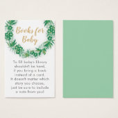 Garden Greenery Baby Shower Book Request Card (Front & Back)