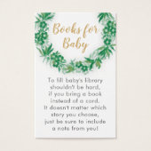 Garden Greenery Baby Shower Book Request Card (Front)