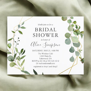 Garden Greenery Budget Bridal Shower Invitation Postcard