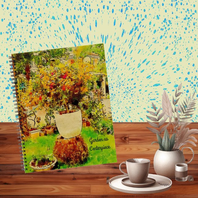 Garden Greenery Centerpiece Watercolor Gardener  Notebook (Garden Greenery Centerpiece Watercolor Gardener Notebook)