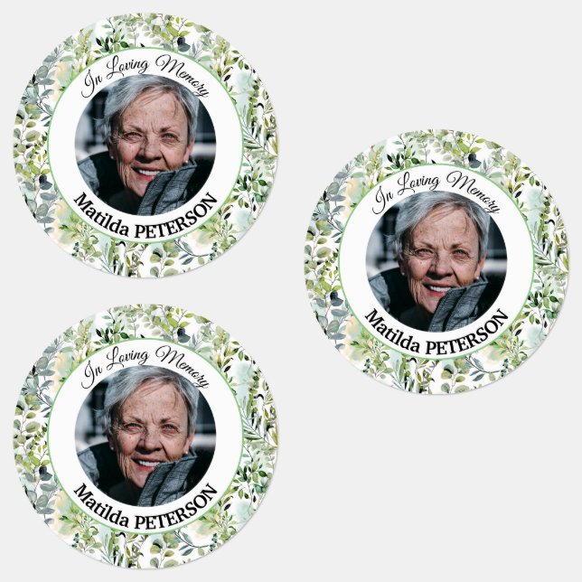 Garden Greenery Leaves Funeral Adhesive/Waterproof Labels (Group)