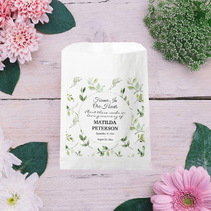 Garden Greenery Leaves Memorial Seed Packet Favor Bag