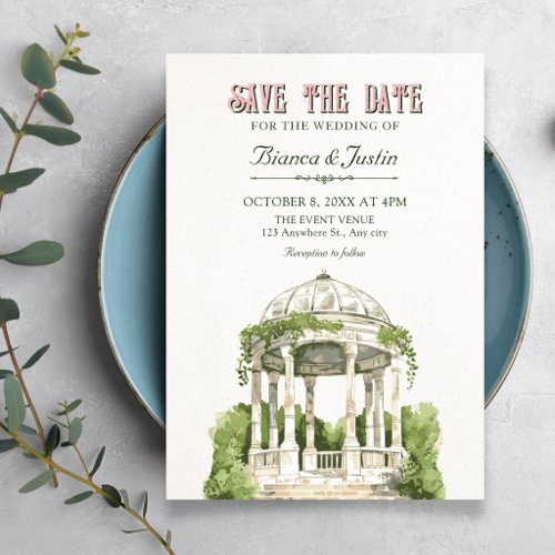 Garden greenery  save the date