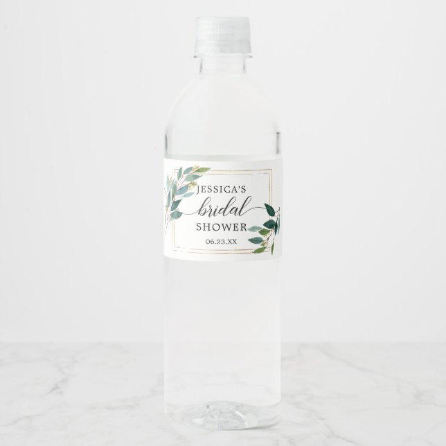 Garden Greens Water Bottle Label (Front)