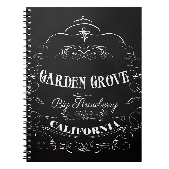 Garden Grove, California   Big Strawberry Spiral Note Book