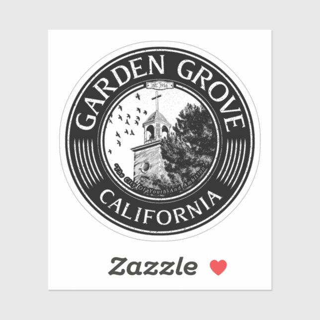 GARDEN GROVE CALIFORNIA - CITY OF GARDEN GROVE CA STICKER (Sheet)