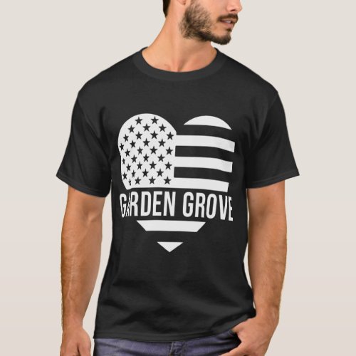 Garden Grove USA Flag America City Hometown Americ T_Shirt