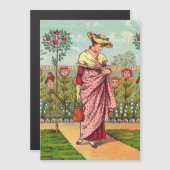 Garden Grow Flower Woman Art Antique (Front/Back)