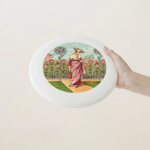 Garden Grow Flower Woman Art Antique Wham-O Frisbee
