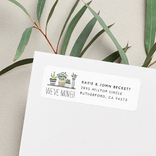 Garden Grown   Moving Announcement Return Address Label