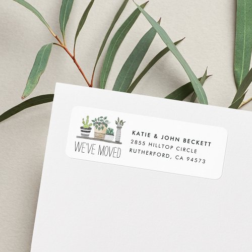 Garden Grown  Moving Announcement Return Address Label