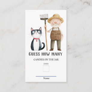 Garden Guess How Many Baby Shower Game  Enclosure Card