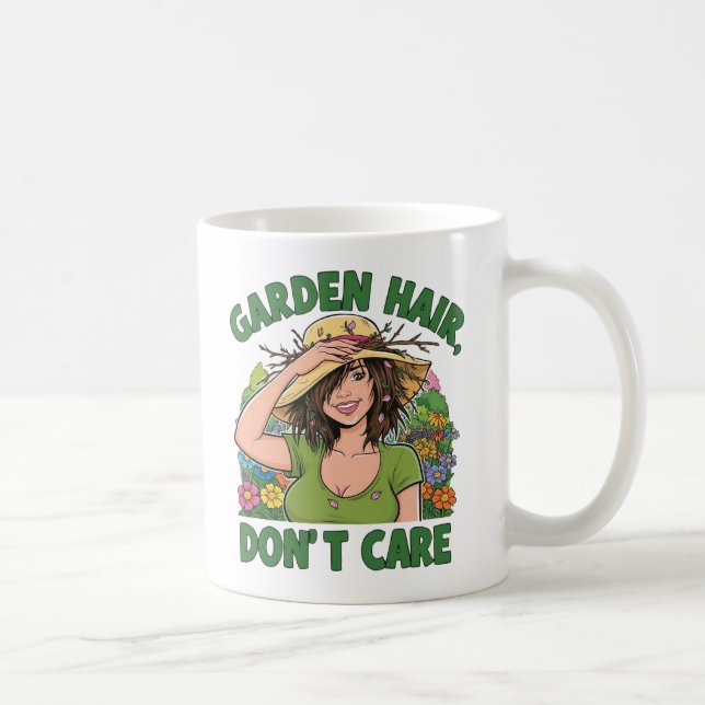 Garden Hair Don’t Care Funny Gardening Mug (Right)