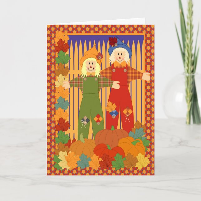 Garden halloween scarecrow card (Front)