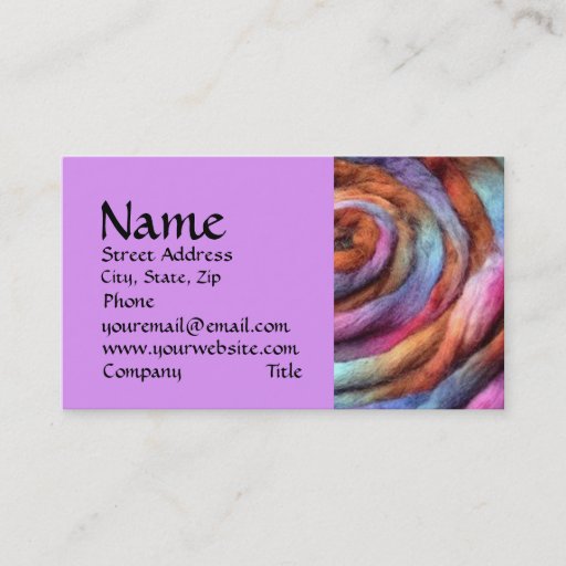 Customizable Garden Hand Dyed Roving Business Card