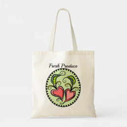 Garden Hearts Fresh Produce Tote Bag