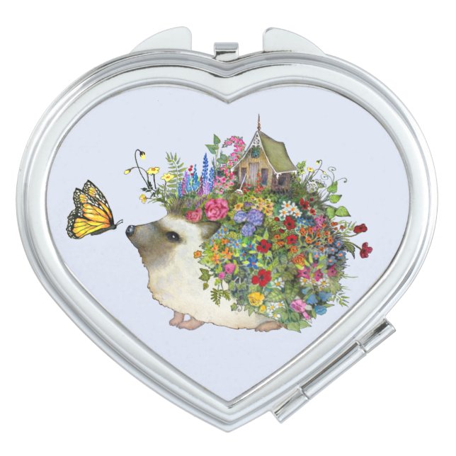Garden Hedgehog Compact Mirror (Front)