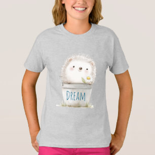 Garden Hedgehog with Daisy Flower T-Shirt