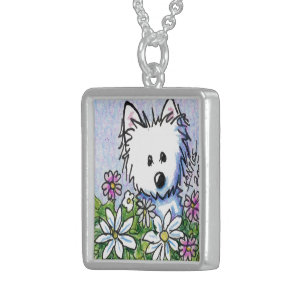 Garden Helper Westie Sterling Silver Necklace