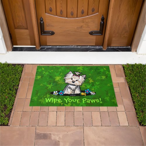 Garden Helper Yorkie Terrier Doormat