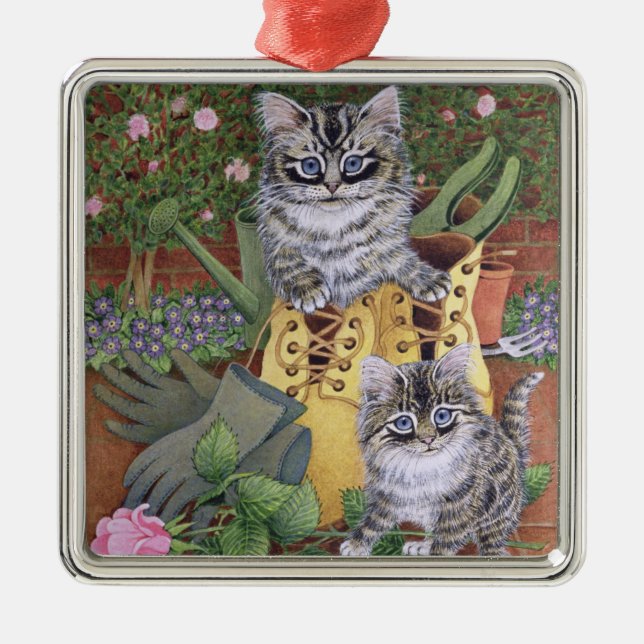 Garden Helpers Metal Ornament (Front)