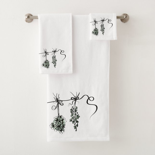 Garden Herbs Bath Towel Set (Insitu)