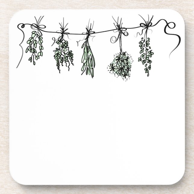 Garden Herbs Beverage Coaster (Front)
