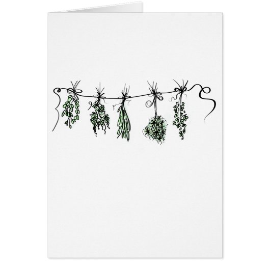 Garden Herbs botanical boho  Cards (Front)