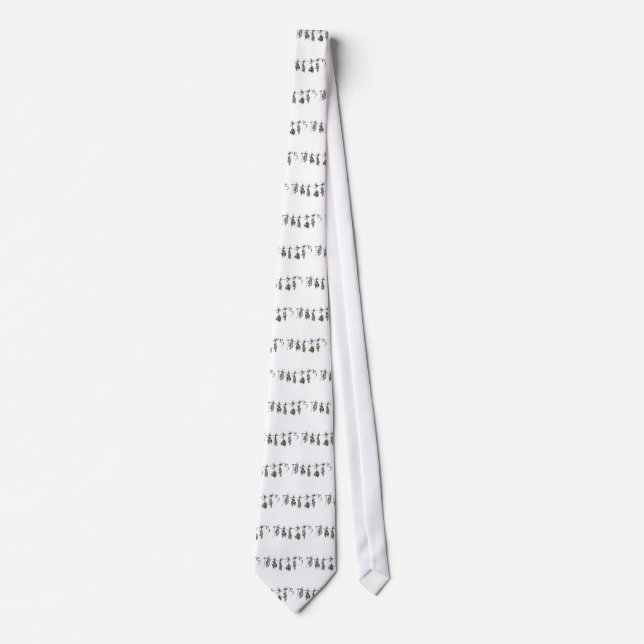 Garden Herbs botanical boho  Neck Tie (Front)