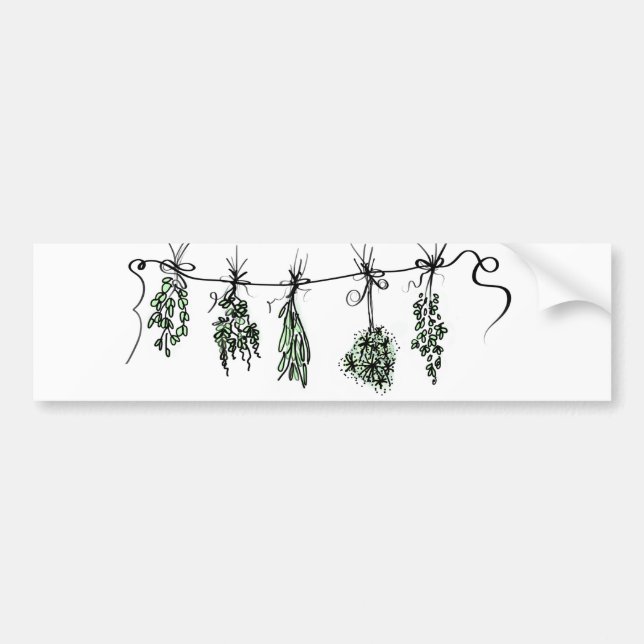 Garden Herbs Bumper Sticker (Front)