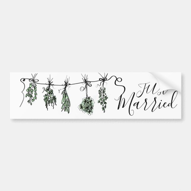 Garden Herbs Bumper Sticker (Front)