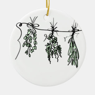 Garden Herbs Ceramic Ornament
