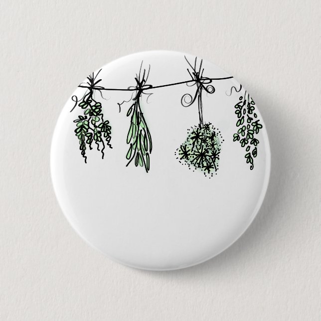 Garden Herbs Pinback Button (Front)