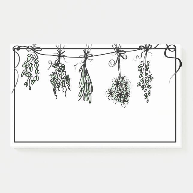 Garden Herbs Post-it Notes (Front)